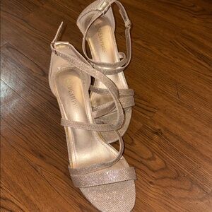Dream Pairs Glittery Gold Strappy Heels